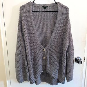 Wild Fable oversized cardigan sweater heather gray size large